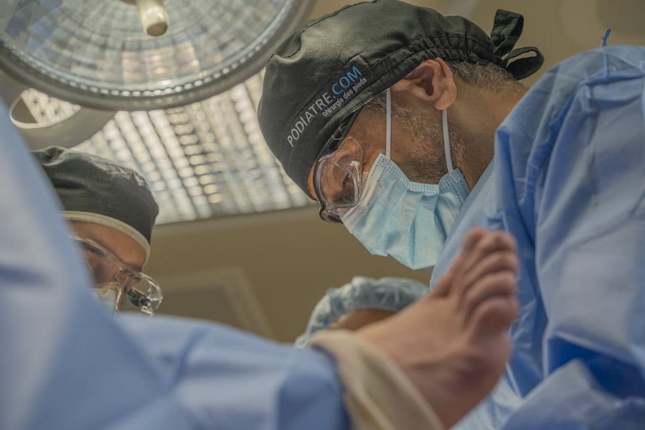 Dr. Hobeychi performing surgery