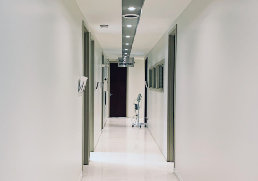 A clinic hallway